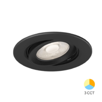 LED ROZETNA 7W 3CCT UGRADNA CRNA OKRUGLA 3u1 TRI BOJE SVETLA BD02-00681