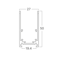 SINA ZA MAGNETIC REFLEKTOR 2M NADGRADNA 48V DC 26,6x52,5 CRNA BY41-00221