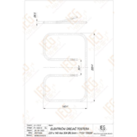 GREJAC TOSTERA 115V/1000W 220x140mm Aisi 304 fi6,5mm IEGTO035