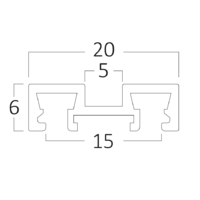 MAGNETIC ŠINA 2m SLIM 48VDC CRNA BY41-01121