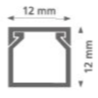 12x12mm 2m PVC KANALICA - kablovski kanal EP120100-160k Eraplast