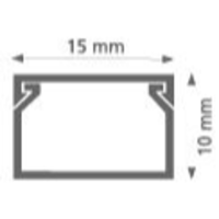 15x10mm 2m PVC KANALICA - kablovski kanal EP120103-150k Eraplast