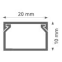 20x10mm 2m PVC KANALICA - kablovski kanal EP120109-120k Eraplast