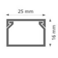 25x16mm 2m PVC KANALICA - kablovski kanal EP120112-77k Eraplast