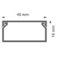 40x16mm 2m PVC KANALICA - kablovski kanal EP120118-42k Eraplast