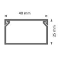 40x25mm 2m PVC KANALICA - kablovski kanal EP120121-40k Eraplast