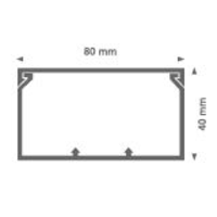 80x40mm 2m PVC KANALICA - kablovski kanal EP120133-18k Eraplast