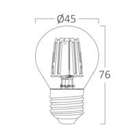 LED SIJALICA 4W E27 G45 2700K FILAMENT BA37-00420