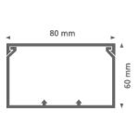 80x60mm 2m PVC KANALICA - kablovski kanal EP120136-12k Eraplast