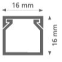 16x16mm 2m PVC KANALICA SAMOLEPLJIVA - kablovski kanal EP120166-125k Eraplast