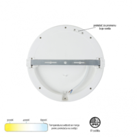 LED PLAFONJERA 20W BELA IP65 vodonepropusna 3CCT tri boje svetla 3000/4000/6500K MONA-200 202299