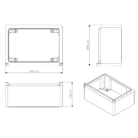 RAZVODNI ORMAN 250x350x150mm IP65 ABS MD9002 Adal Pano