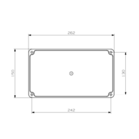 RAZVODNA KUTIJA OG 260x150x80mm PROVIDNI POKLOPAC IP65 ABS MD9095 Adal Pano