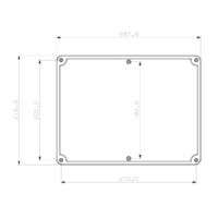 RAZVODNA KUTIJA OG 280x210x74mm PROVIDNI POKLOPAC IP65 ABS MD9067 Adal Pano