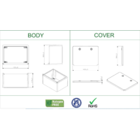 CRVENI RAZVODNI ORMAN 300x400x220mm IP65 ABS MD9043 Adal Pano