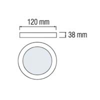 LED PANEL 12W NADGRADNI OKRUGLI CRNI 3CCT tri boje svetla 3000/4000/6500K CATALINA 12 CRNA 016-081-1012