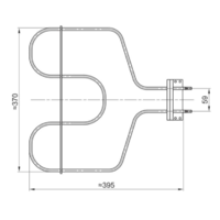 GREJAC ZA EL. ŠTEDNJAK 1100W DONJI PERLA GORENJE original 606417 COK101GO - siri