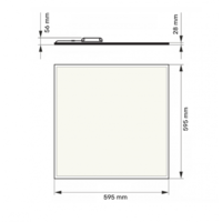 LED PANEL 36W 600x600mm 3CCT 3000/4000/6500K 4320lm 201207
