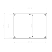 RAZVODNA KUTIJA OG 280x210x74mm ABS SIVA EP320340 Eraplast