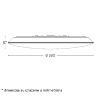 LED PLAFONJERA 28W 3CCT tri boje svetla 3000/4000/6500K IP54 vodootporna DCL1213 202295