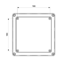 RAZVODNA KUTIJA OG 200x200x80mm PROVIDNI POKLOPAC IP65 ABS MD9066 Adal Pano
