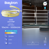 COB LED TRAKA 10W 6500K 24V 320 dioda/1m IP20 PAKOVANJE 10m COBLINE BS01-03013 Braytron