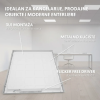LED PANEL 48W NADGRADNI 6500K 600x600mm 2u1 LP6060W-2in1