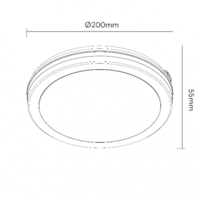 LED PLAFONJERA 20W DRVO IP65 vodonepropusna 3CCT tri boje svetla 3000/4000/6500K MONA-200 202301
