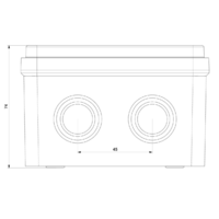 RAZVODNA KUTIJA OG 110x110x74mm PROVIDNI POKLOPAC IP65 ABS MD9061 Adal Pano