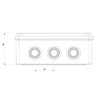 RAZVODNA KUTIJA OG 200x200x80mm PROVIDNI POKLOPAC IP65 ABS MD9066 Adal Pano