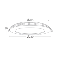LED panel 18W UGRADNI OKRUGLI 6500K BP01-41830 Brytron