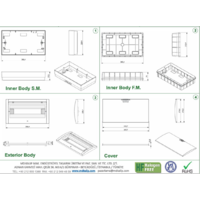 RAZVODNA TABLA 18 OSIGURACA NAZIDNA 390x103x220mm MD9308 Adal Pano