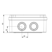 RAZVODNA KUTIJA OG 80x120x55mm ABS SIVA EP320310 Eraplast