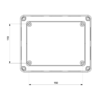 RAZVODNA KUTIJA OG 150x190x80mm ABS SIVA EP320325 Eraplast