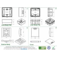 RAZVODNA TABLA 4 OSIGURACA UZIDNA 140x150x98mm MD9317 Adal Pano