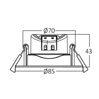 LED ROZETNA 7W 3CCT UGRADNA BELA OKRUGLA IP54 FIKSNA 3000/4000/6500K BD01-00780 Braytron