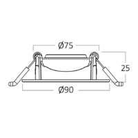 LED ROZETNA 5W 3CCT UGRADNA CRNA OKRUGLA 3u1 TRI BOJE SVETLA BD02-00581