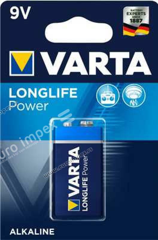 LONGLIFE POWER 6LR61 9V blok alkalna baterija HE VARTA