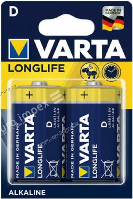 LONGLIFE LR20 D 1,5V alkalna baterija V18 LE VARTA