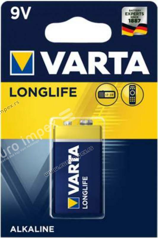 LONGLIFE 6LR61 9V blok alkalna baterija V19 LE VARTA